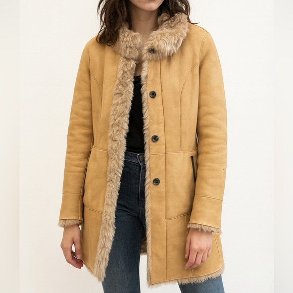 DROMe Reversible Leather & Fur Coat - Picture 1 of 11